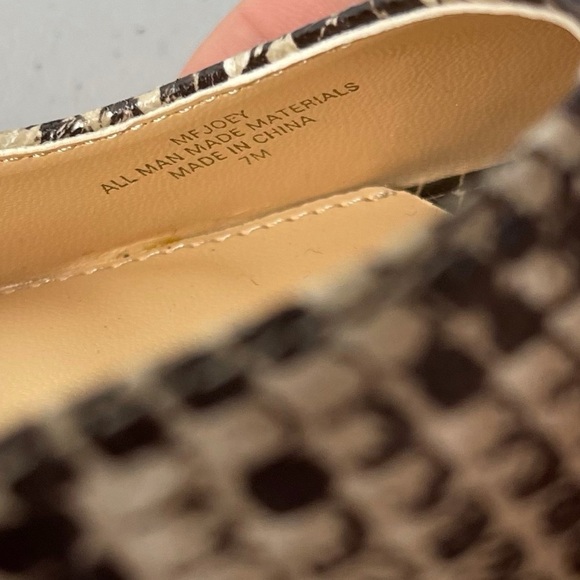 Marc Fisher Joey Peep Toe Faux Snakeskin D'Orsay Heels Size 7 - Picture 8 of 8